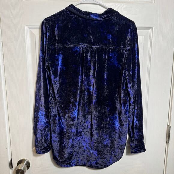 Anthropologie Pilcro Mara Relaxed Velvet Button-down - Picture 4 of 7